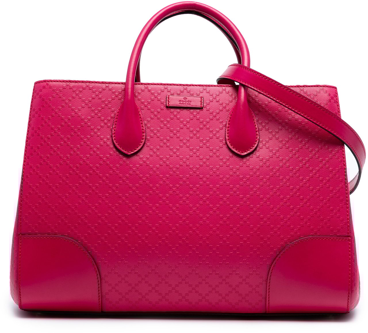 Gucci Medium Diamante Leather Hilary Lux Tote Roze