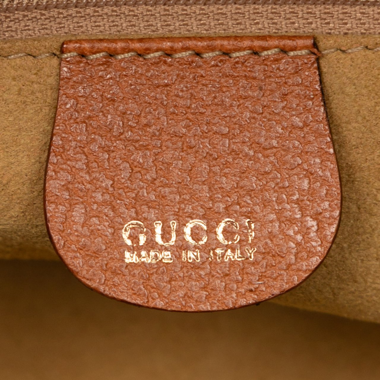 Gucci Leather Bamboo Vanity Bag Bruin