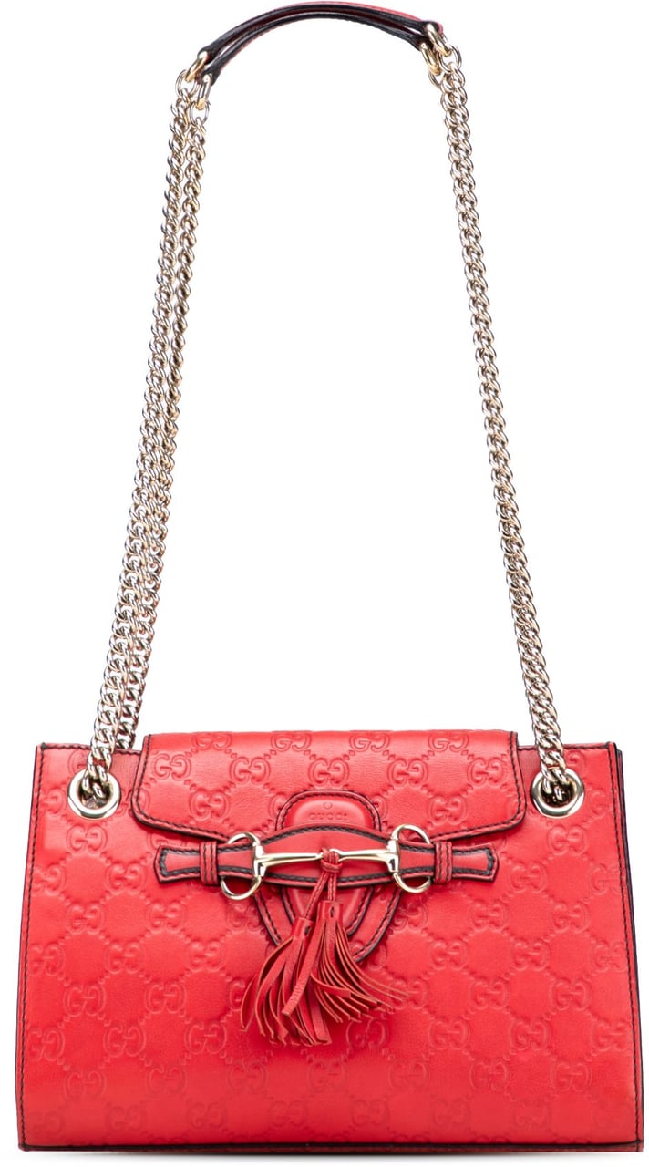 Gucci Small Guccissima Emily Shoulder Bag Rood