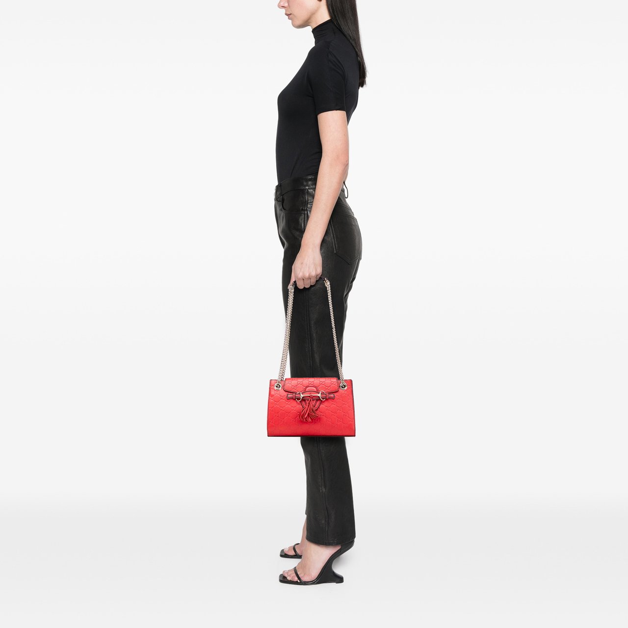 Gucci Small Guccissima Emily Shoulder Bag Rood
