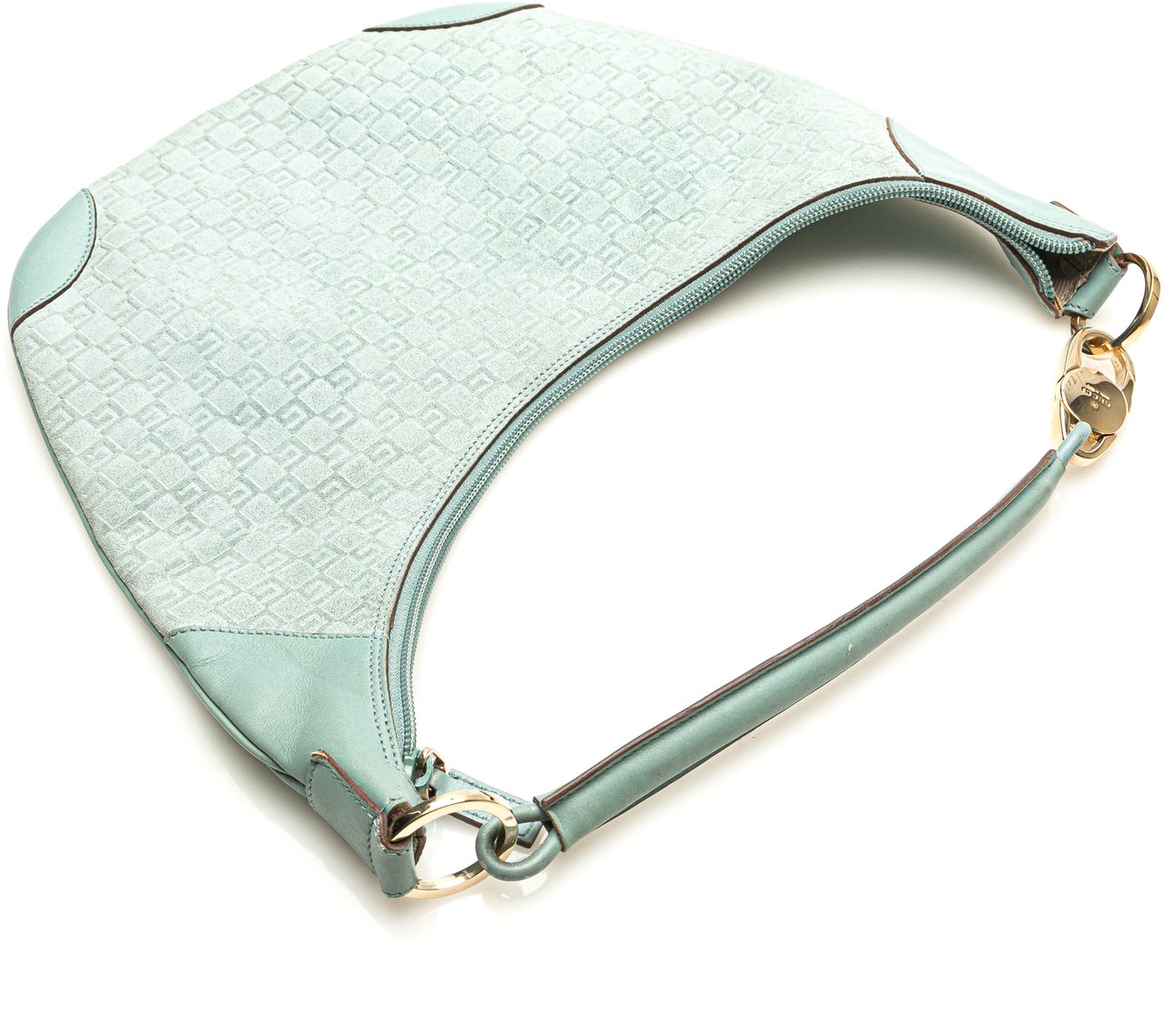 Gucci G Square Suede Hobo Blauw