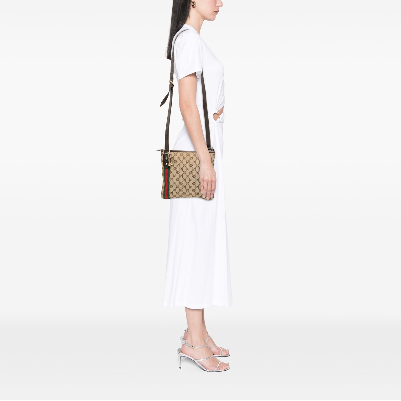 Gucci GG Canvas Jolicoeur Crossbody Bruin