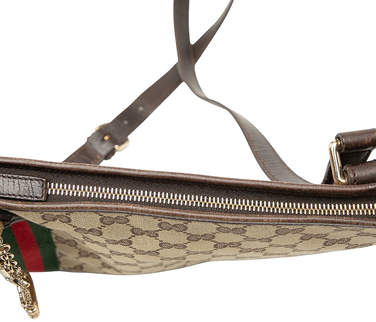 Gucci GG Canvas Jolicoeur Crossbody Bruin