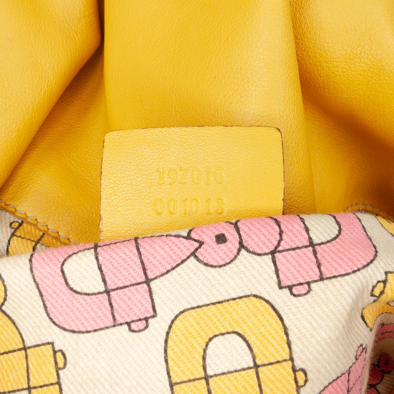 Gucci Large Guccissima Hysteria Satchel Geel