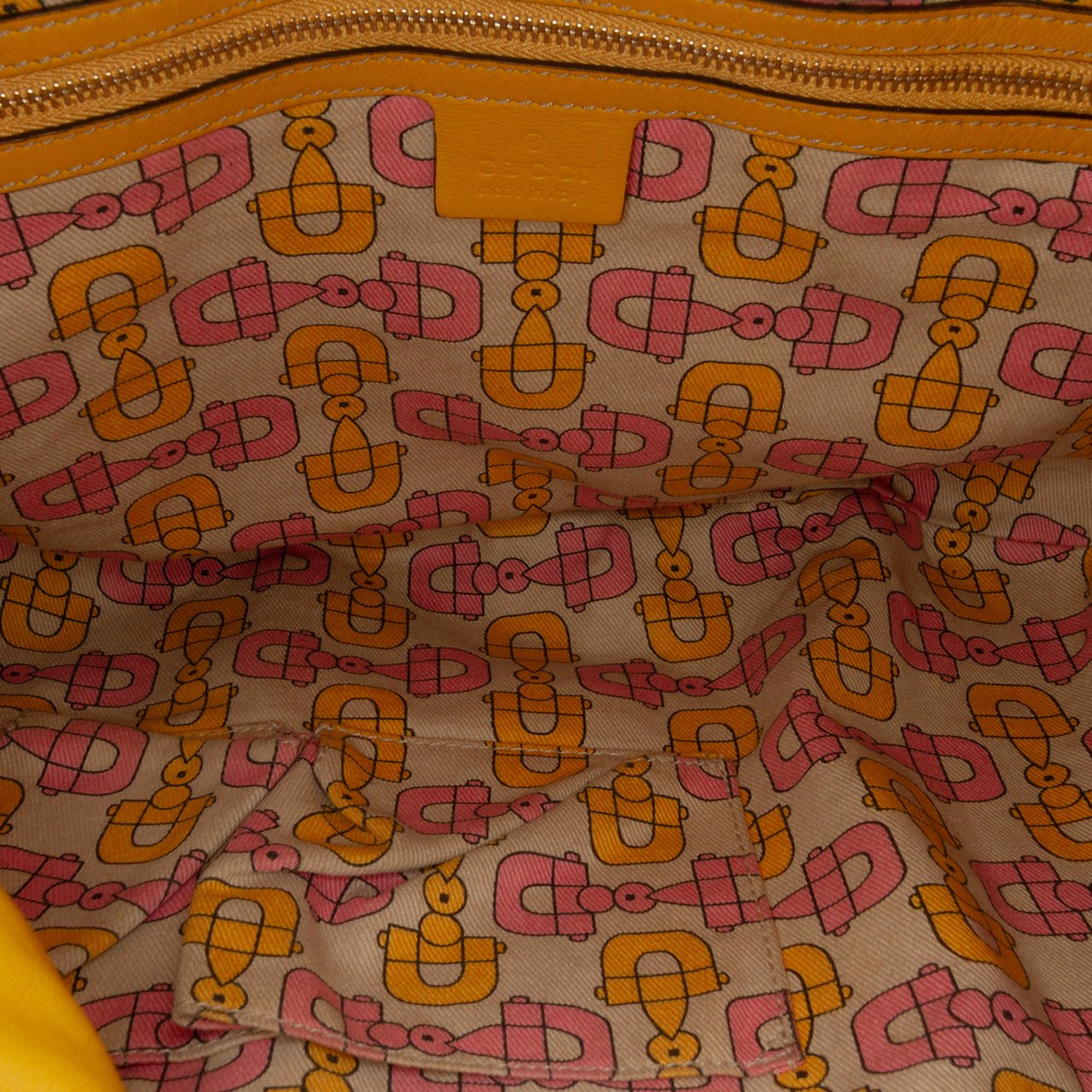 Gucci Large Guccissima Hysteria Satchel Geel