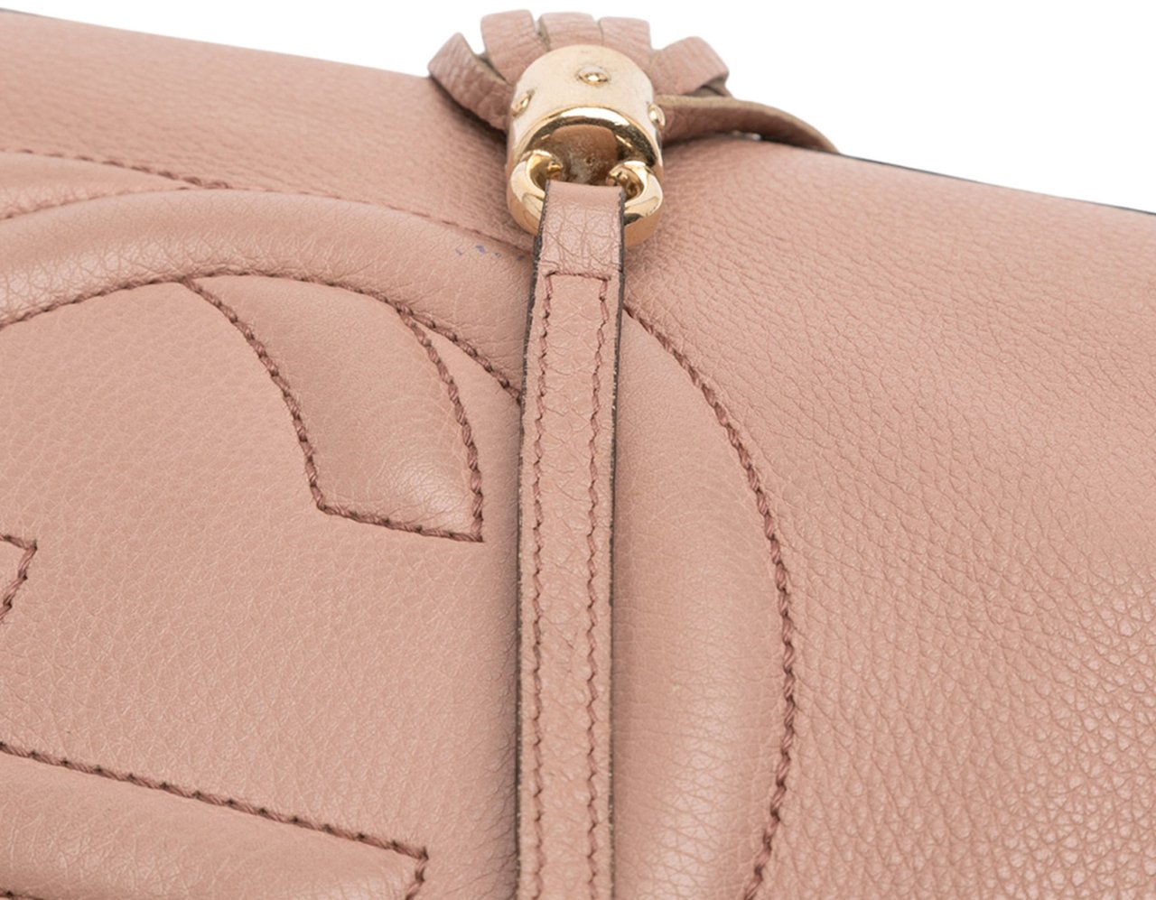 Gucci Medium Leather Soho Chain Tote Roze