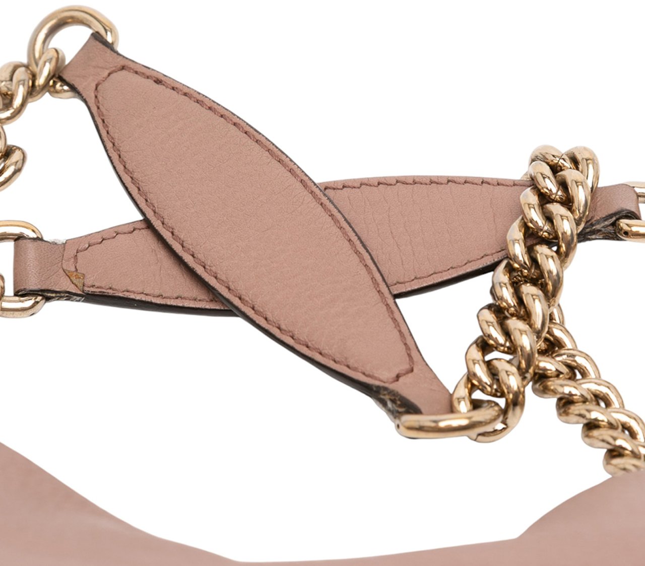 Gucci Medium Leather Soho Chain Tote Roze