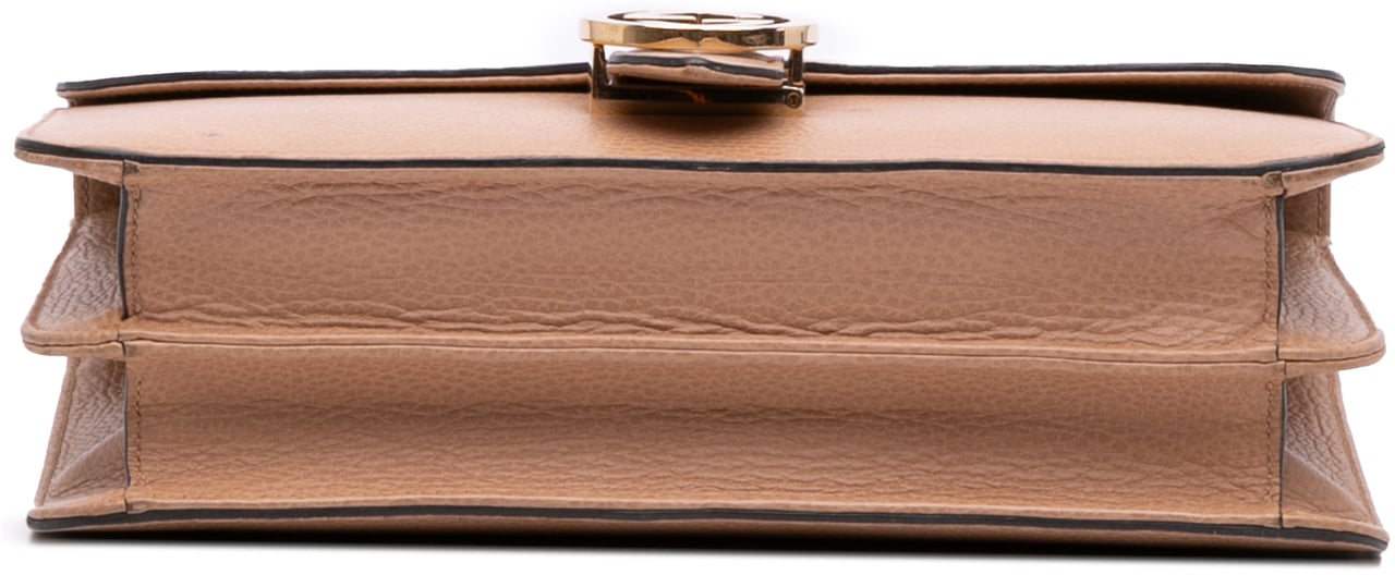 Gucci Medium Dollar Calfskin Interlocking G Crossbody Bruin