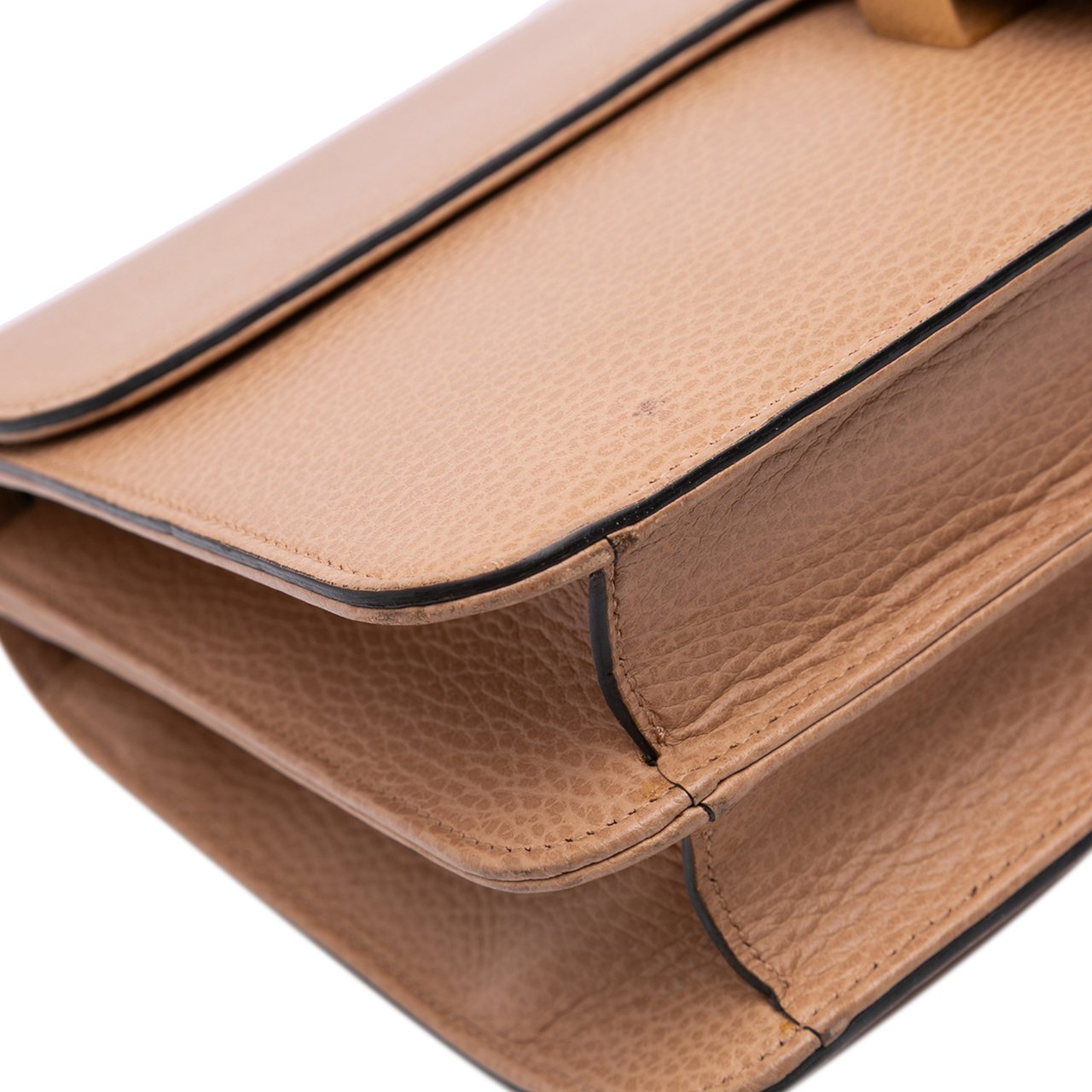 Gucci Medium Dollar Calfskin Interlocking G Crossbody Bruin