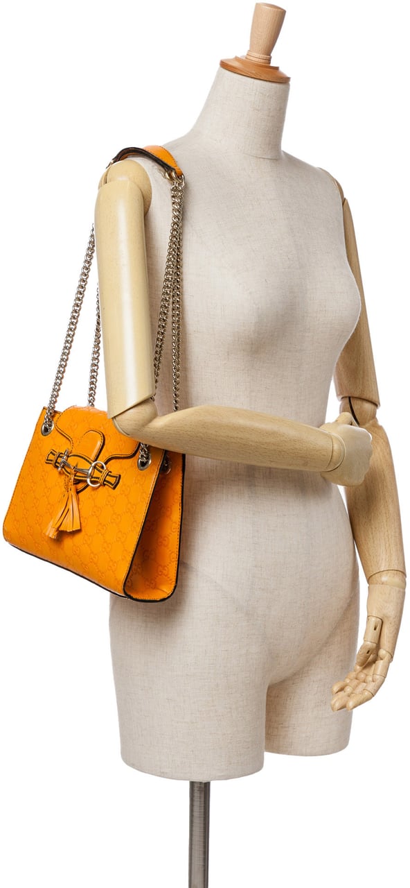 Gucci Small Guccissima Emily Shoulder Bag Oranje
