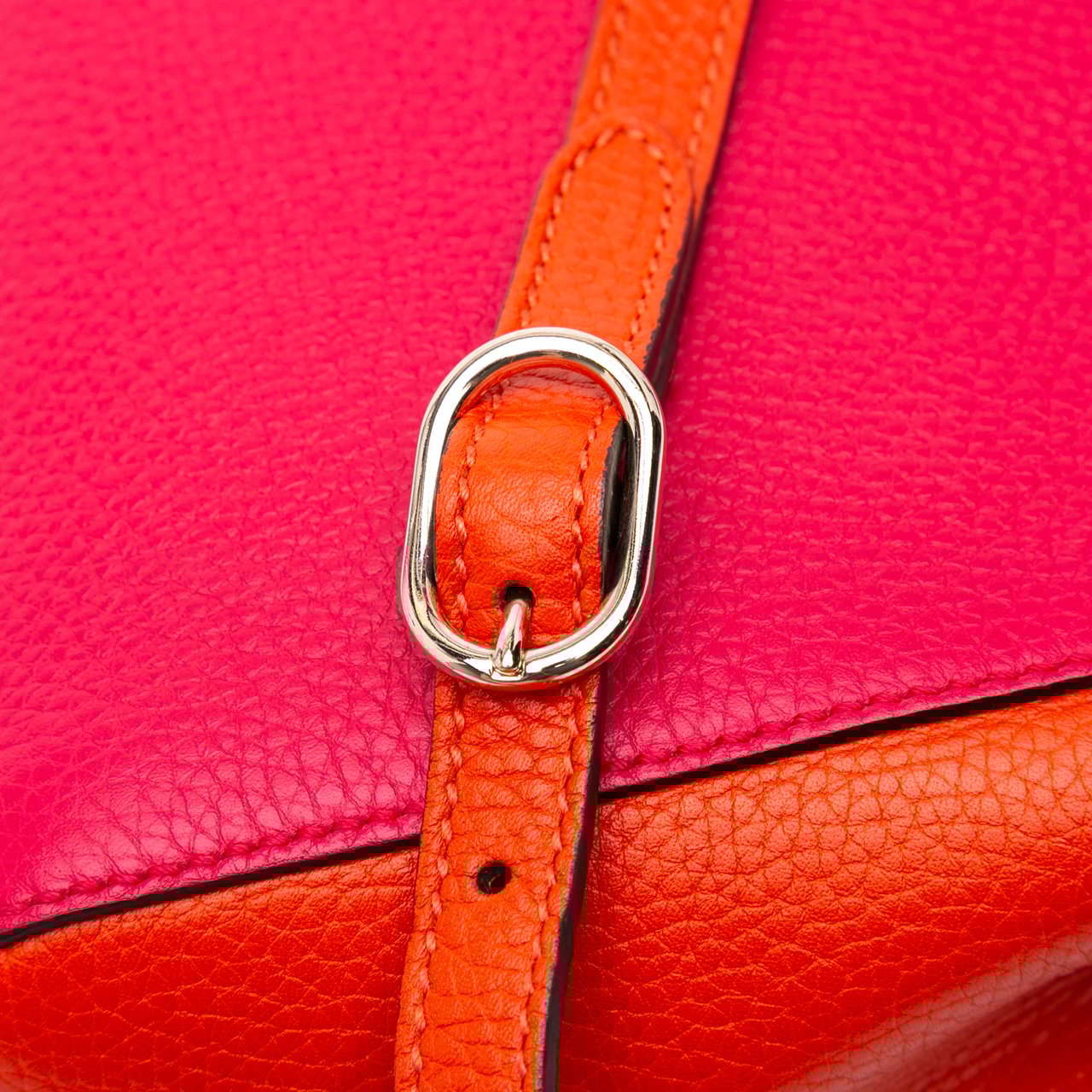 Gucci Small Bicolor Calfskin Bamboo Shopper Satchel Rood