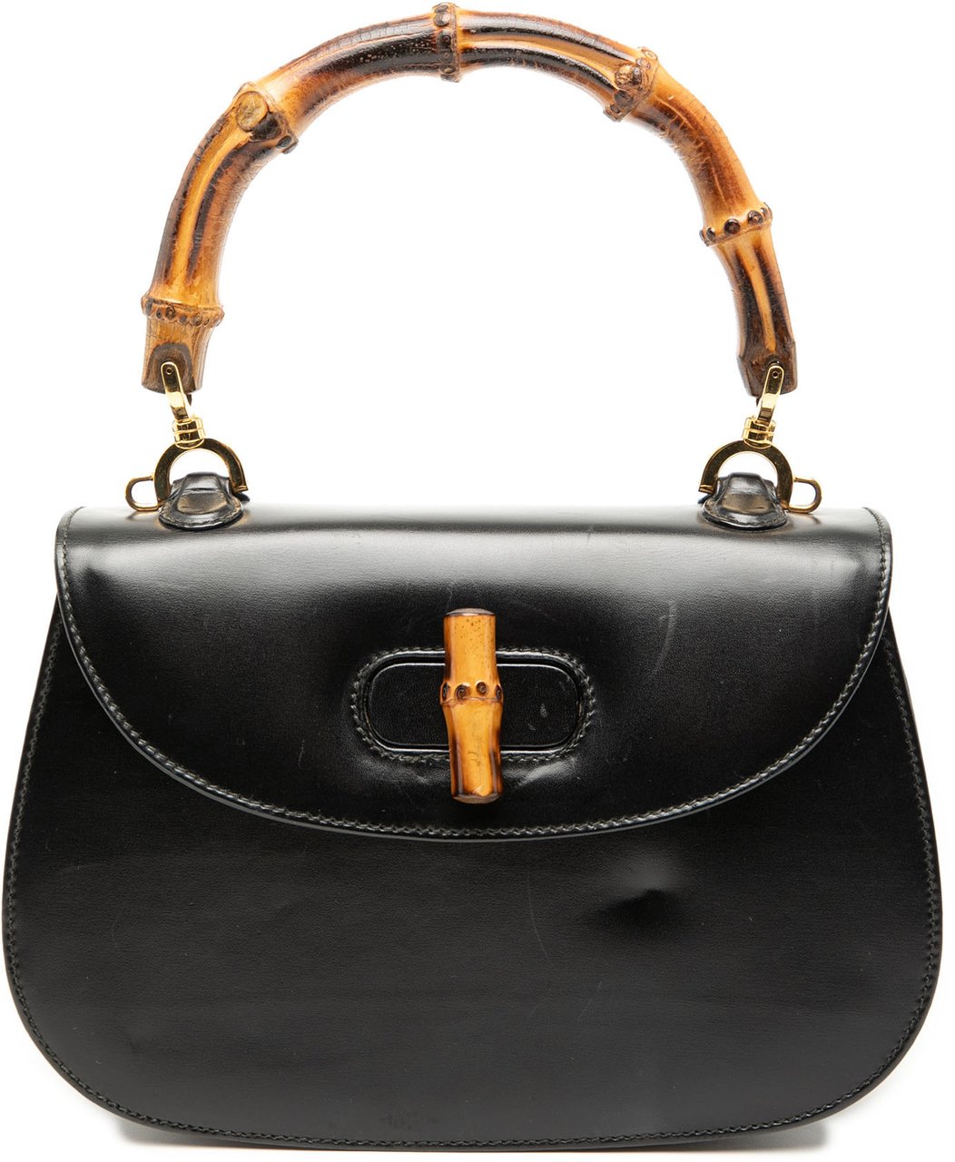 Gucci Calfskin Bamboo Night Zwart