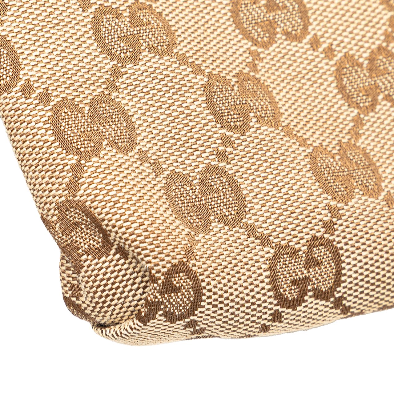 Gucci GG Canvas Web Double Pocket Belt Bag Bruin