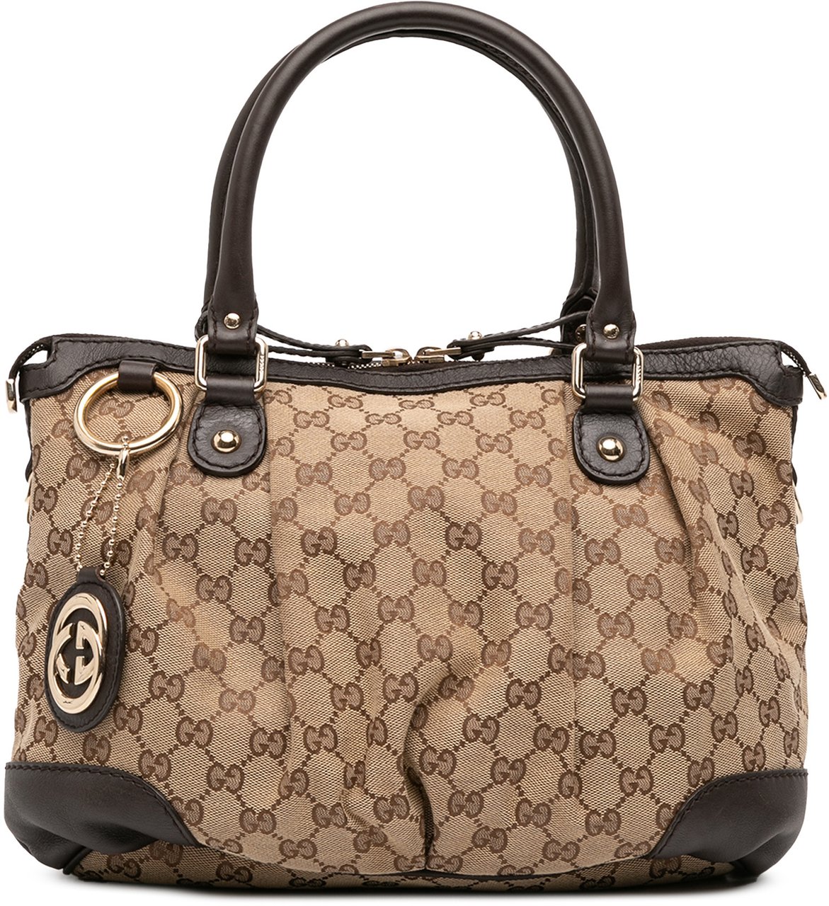 Gucci GG Canvas Sukey Satchel Bruin