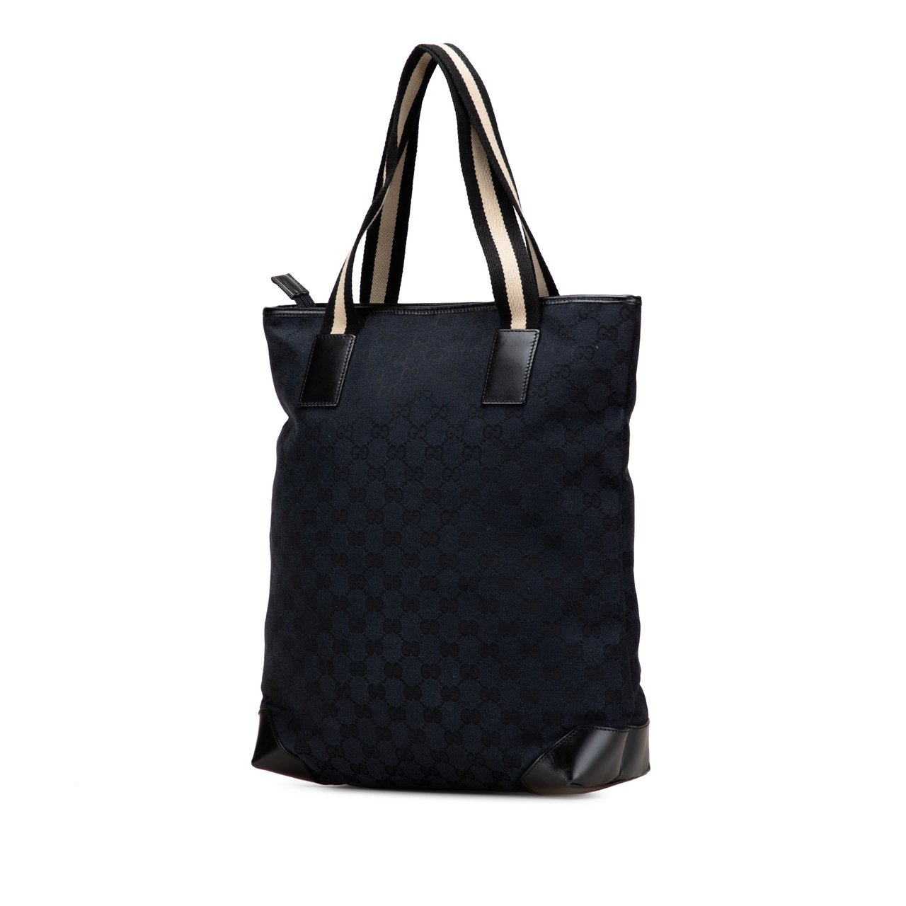Gucci GG Canvas Web Tote Zwart