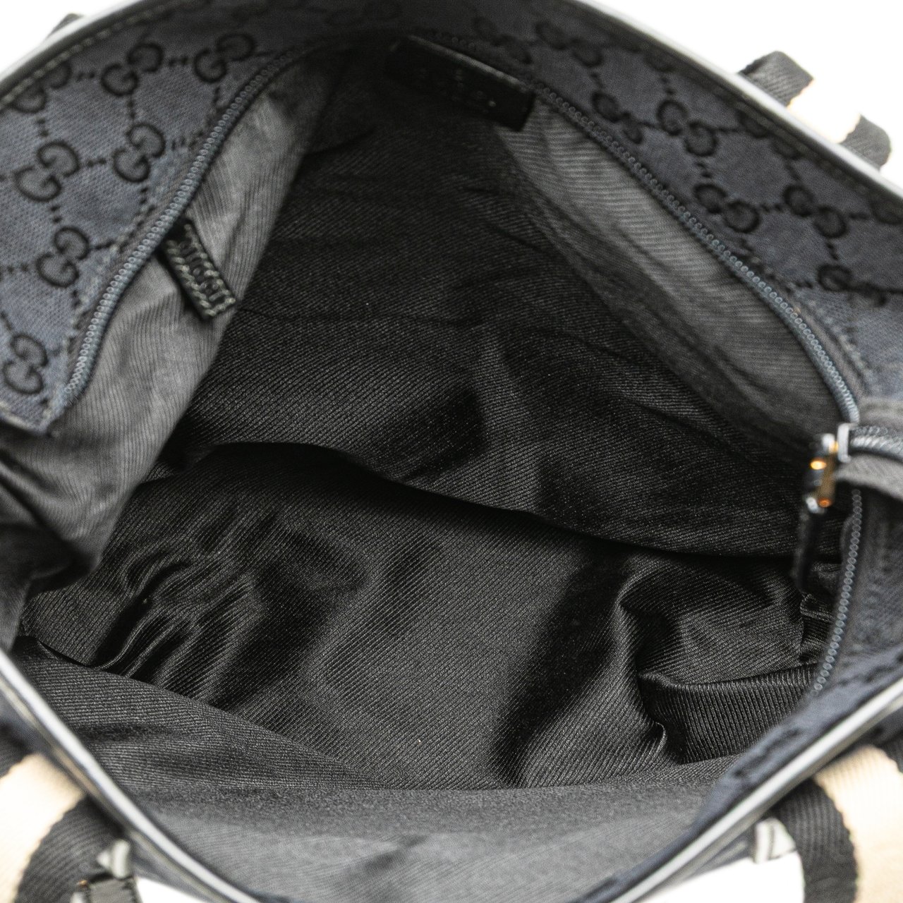 Gucci GG Canvas Web Tote Zwart