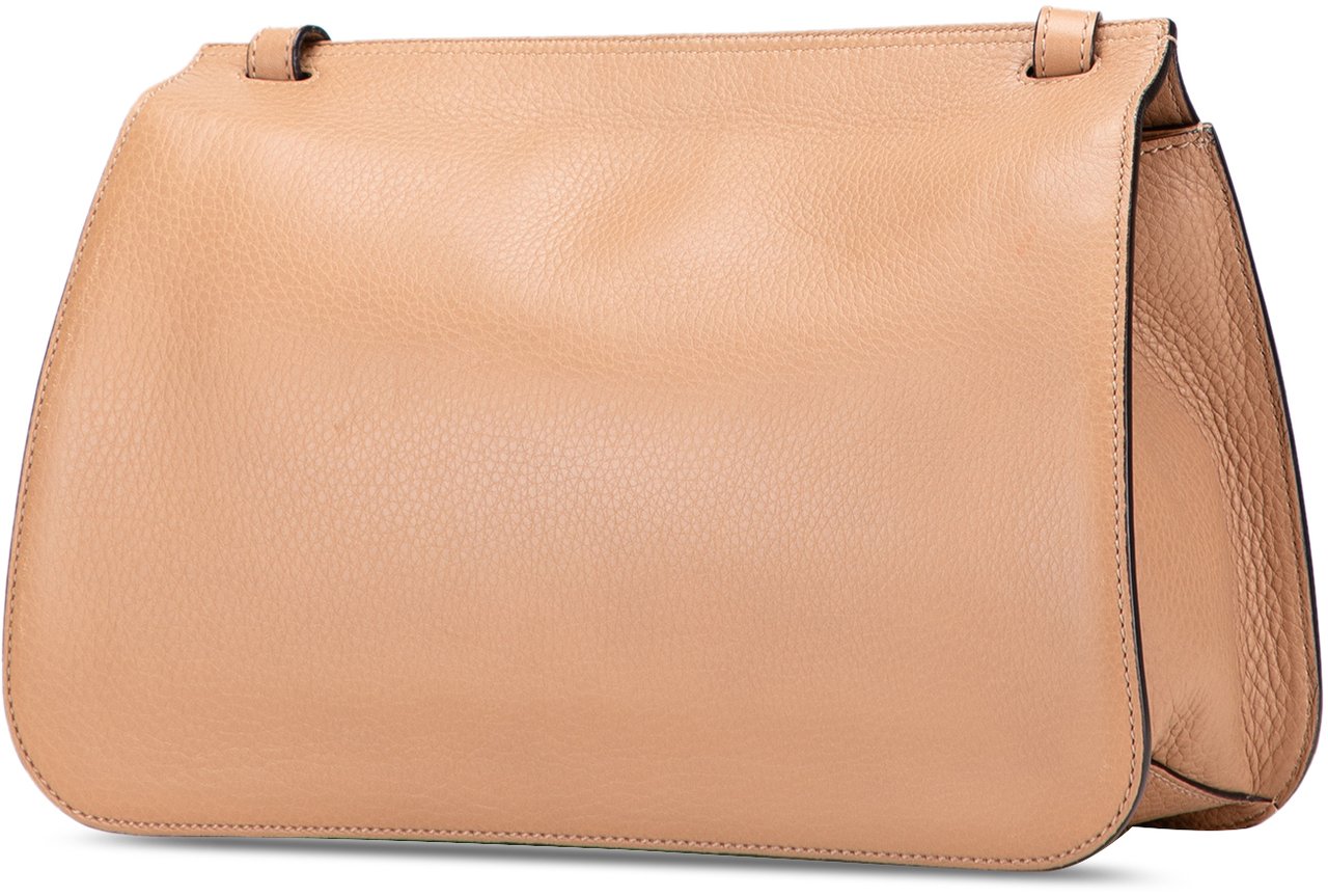 Gucci Medium Leather Bamboo Daily Crossbody Bruin
