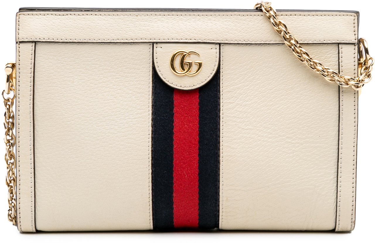 Gucci Small Calfskin Ophidia Chain Crossbody Wit