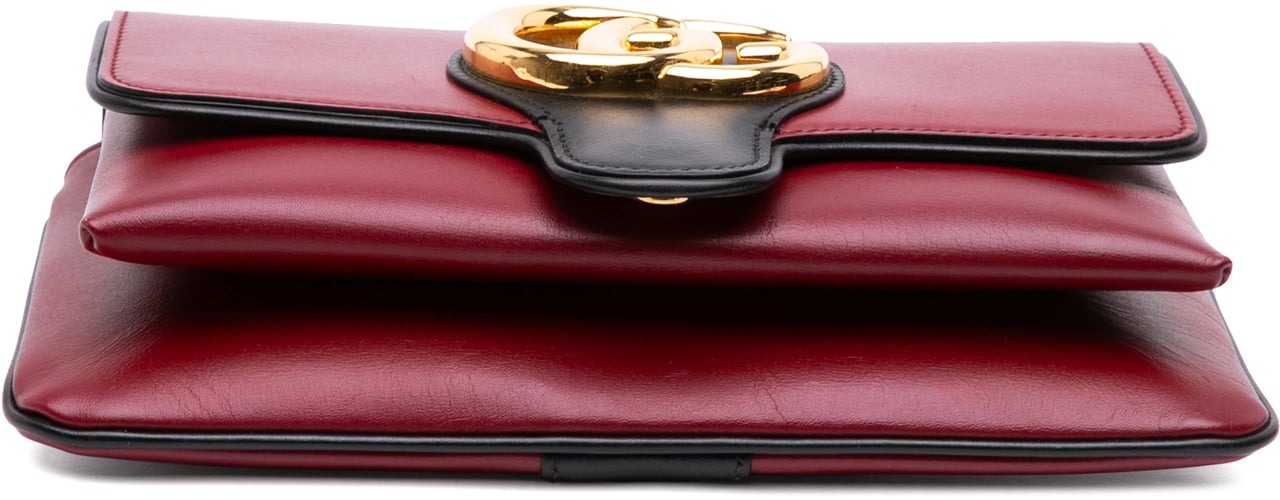 Gucci Small Bicolor Leather Arli Crossbody Rood