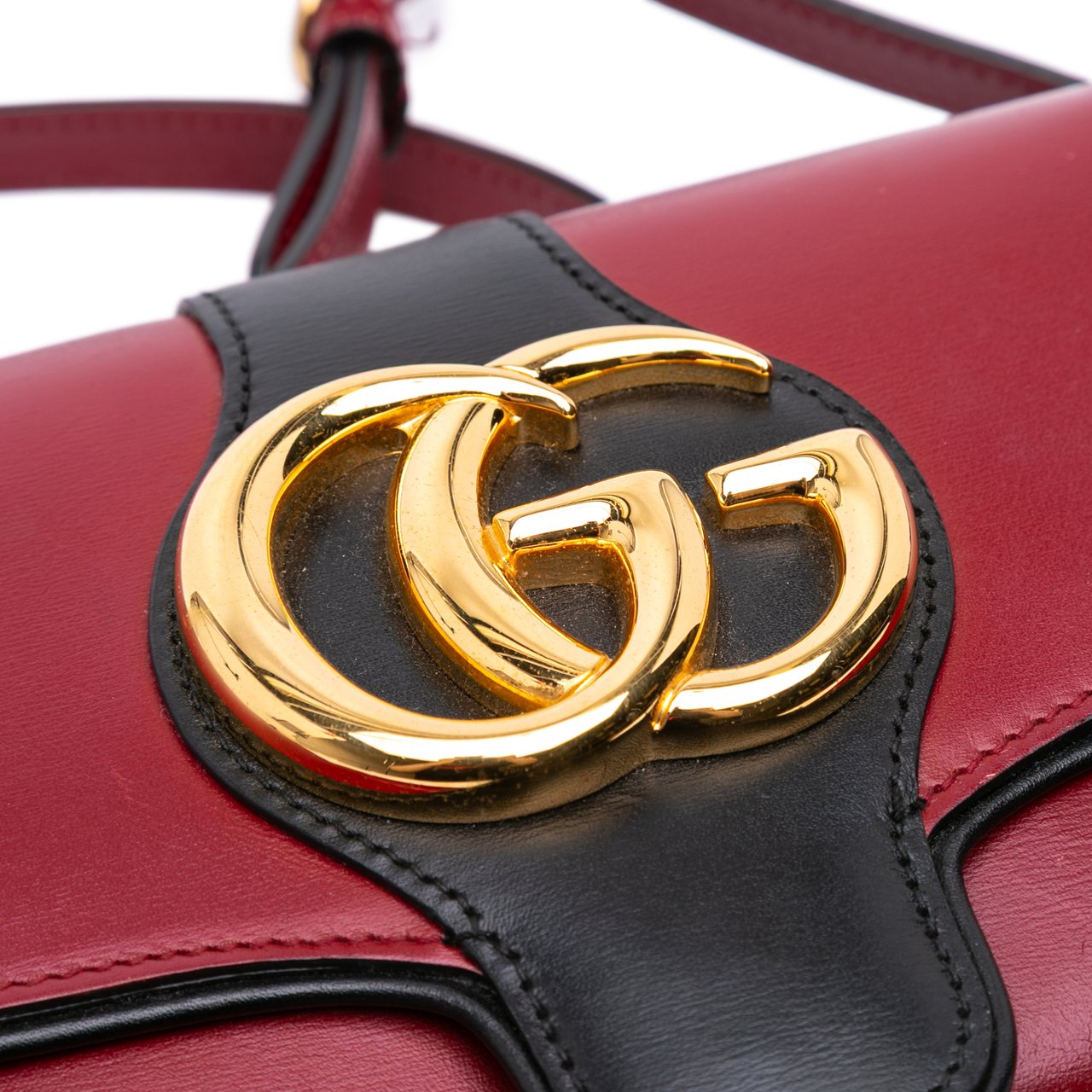 Gucci Small Bicolor Leather Arli Crossbody Rood