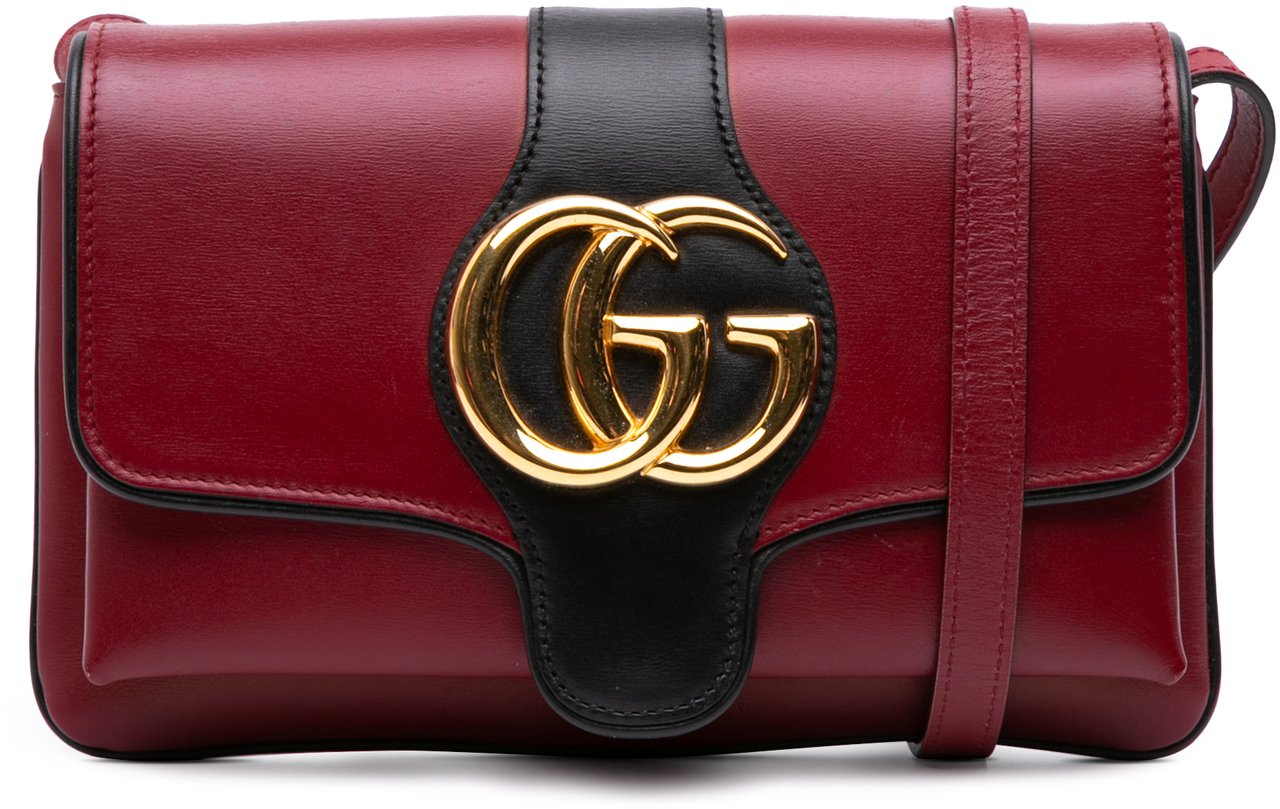 Gucci Small Bicolor Leather Arli Crossbody Rood
