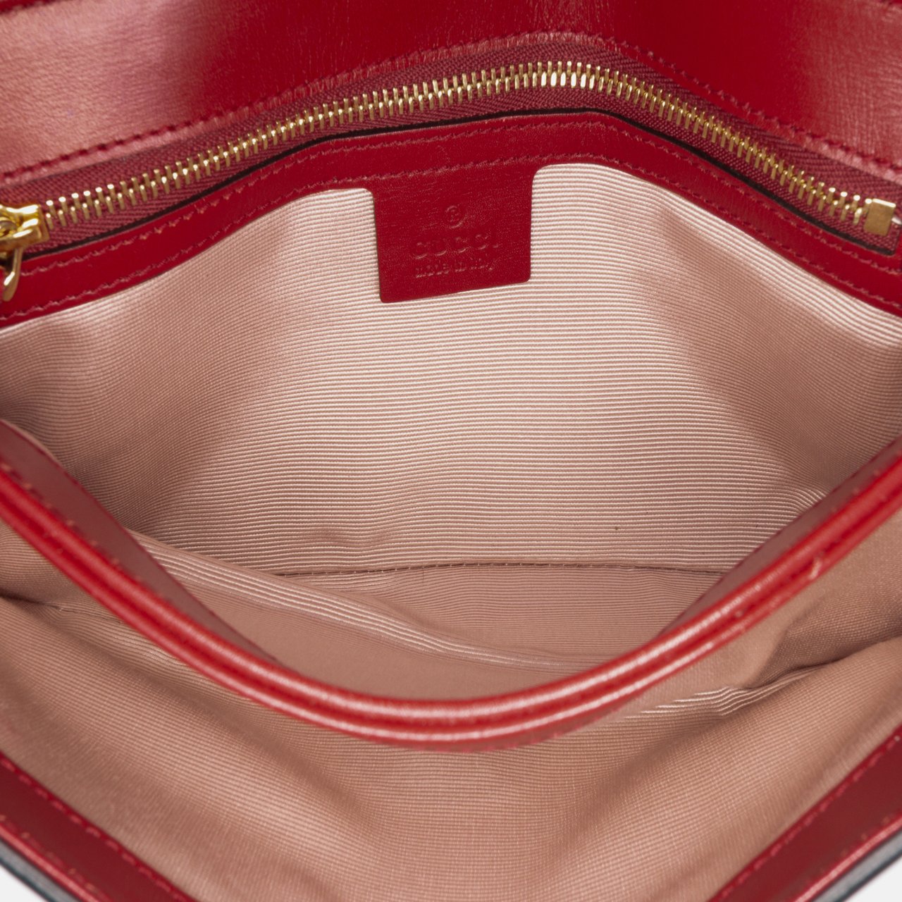 Gucci Small Bicolor Leather Arli Crossbody Rood