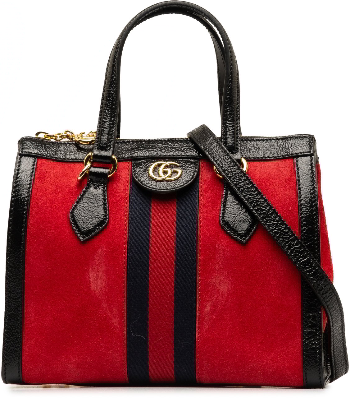 Gucci Small Suede Ophidia Satchel Rood