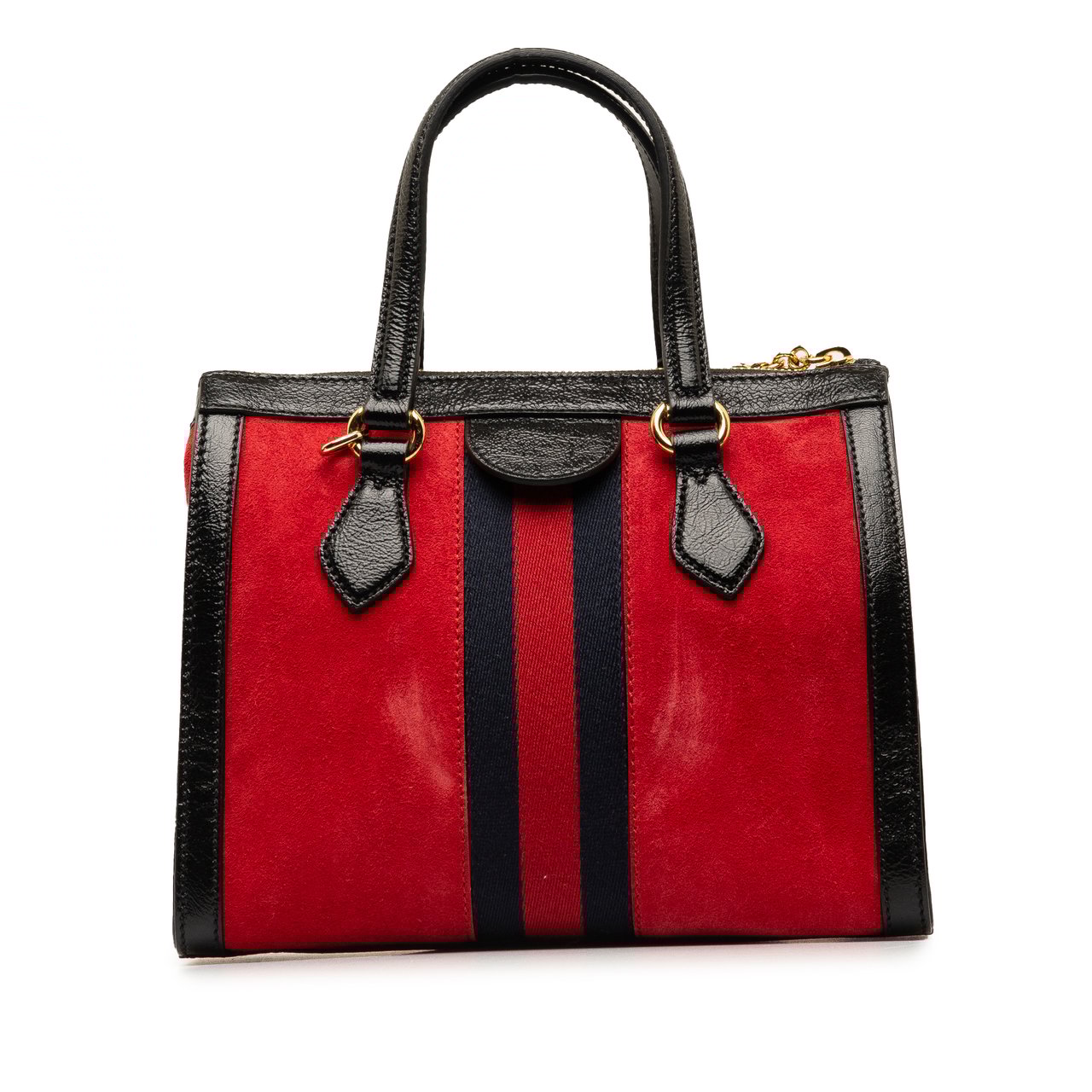Gucci Small Suede Ophidia Satchel Rood