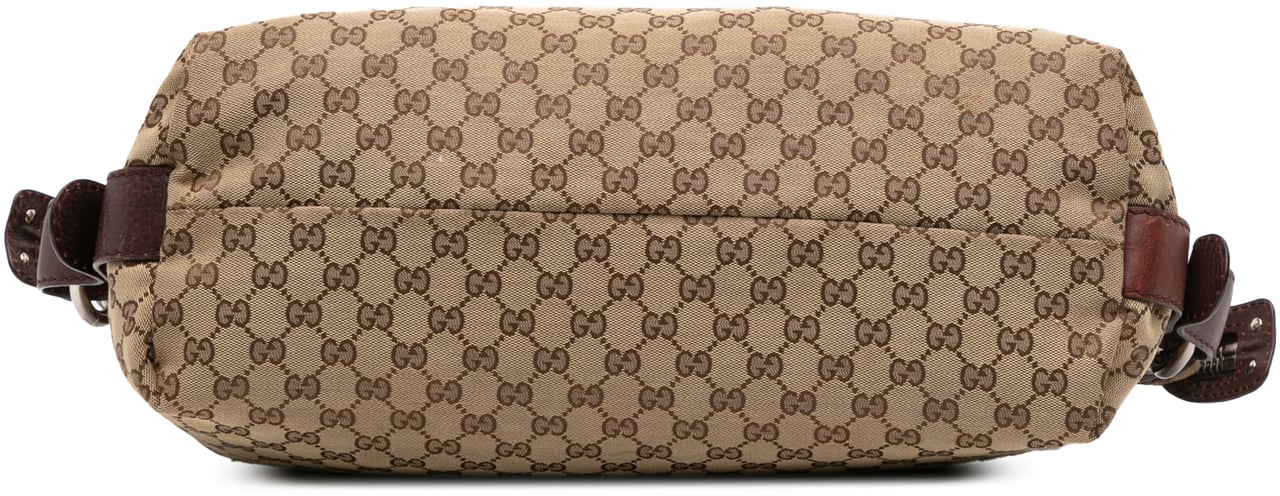 Gucci Medium GG Canvas Bamboo Bar Tote Bruin
