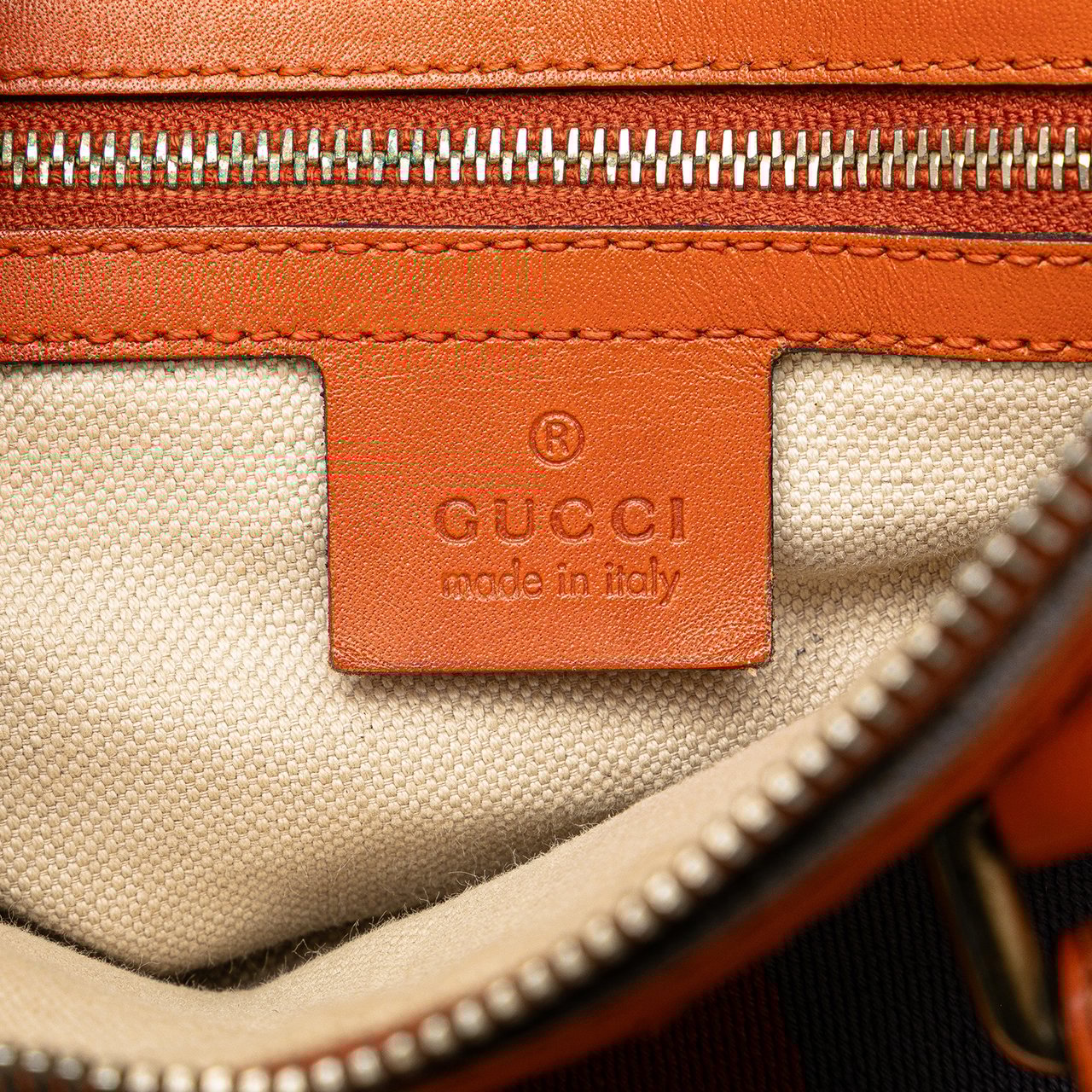 Gucci GG Canvas Web Joy Boston Bag Bruin