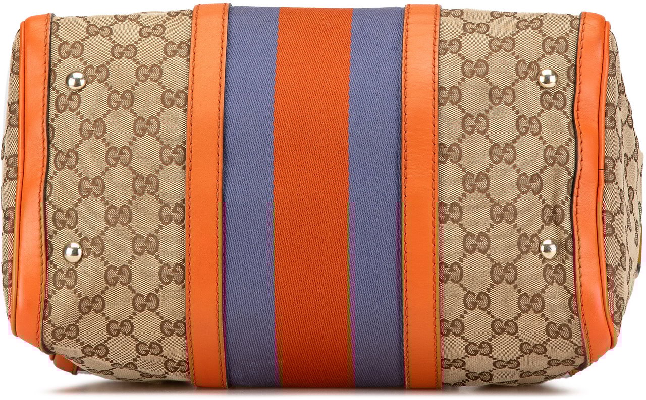 Gucci GG Canvas Web Joy Boston Bag Bruin