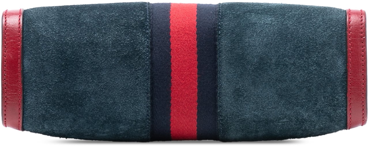 Gucci Small Suede Ophidia Chain Crossbody Blauw