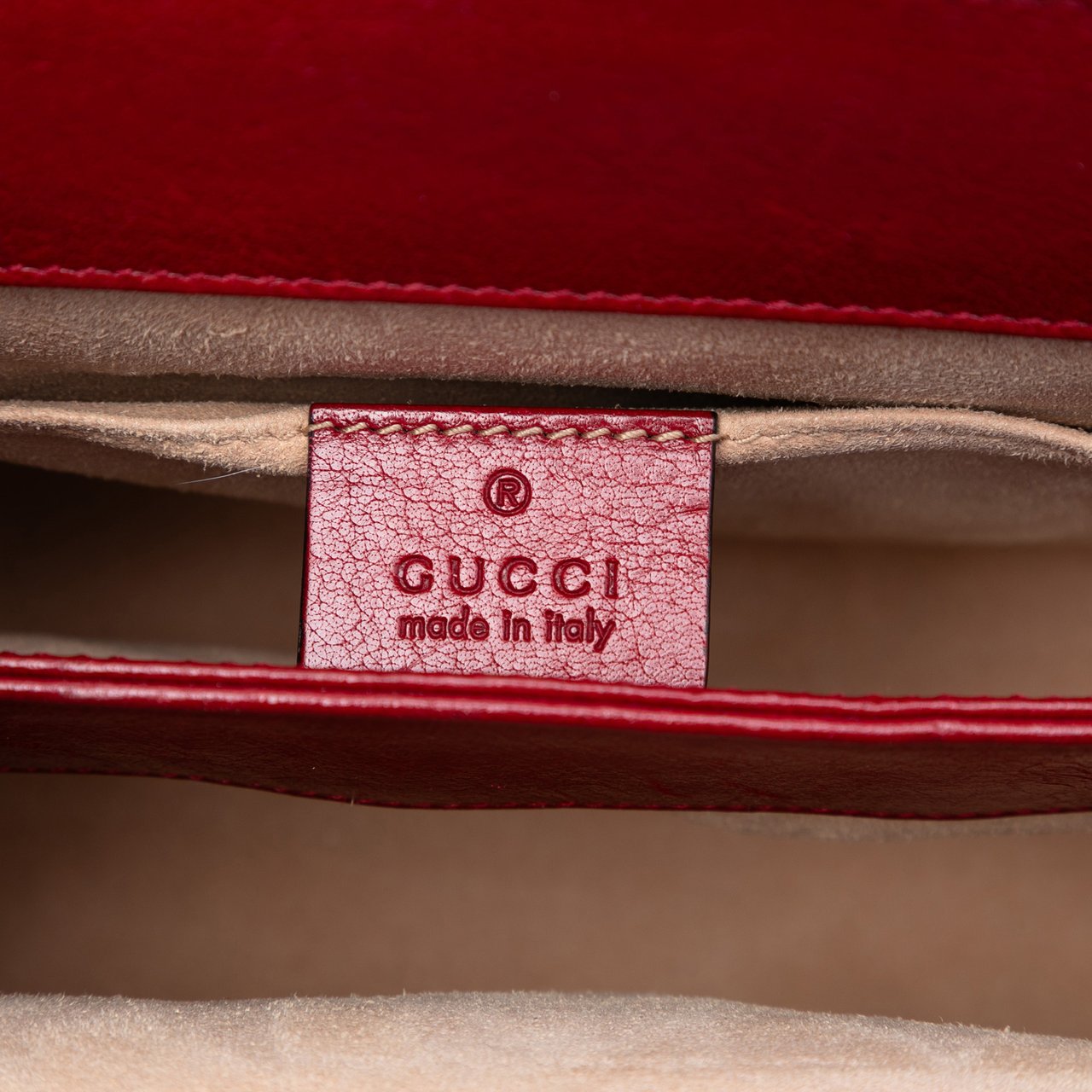 Gucci Small Suede Ophidia Chain Crossbody Blauw