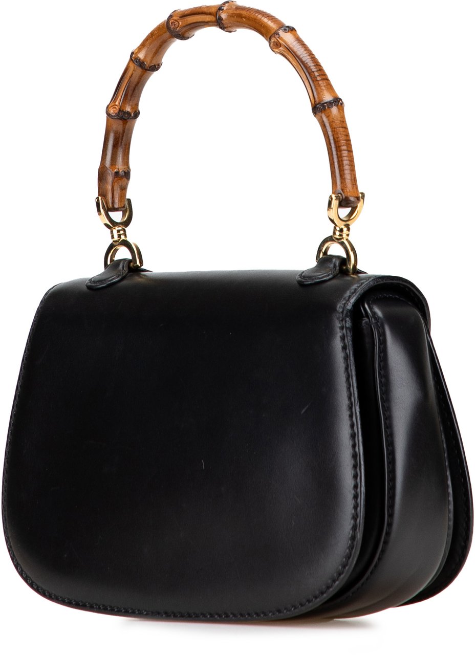 Gucci Calfskin Bamboo Night Zwart