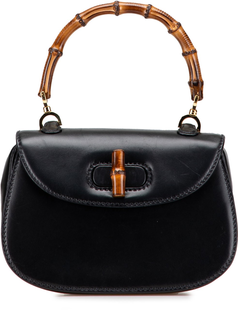 Gucci Calfskin Bamboo Night Zwart
