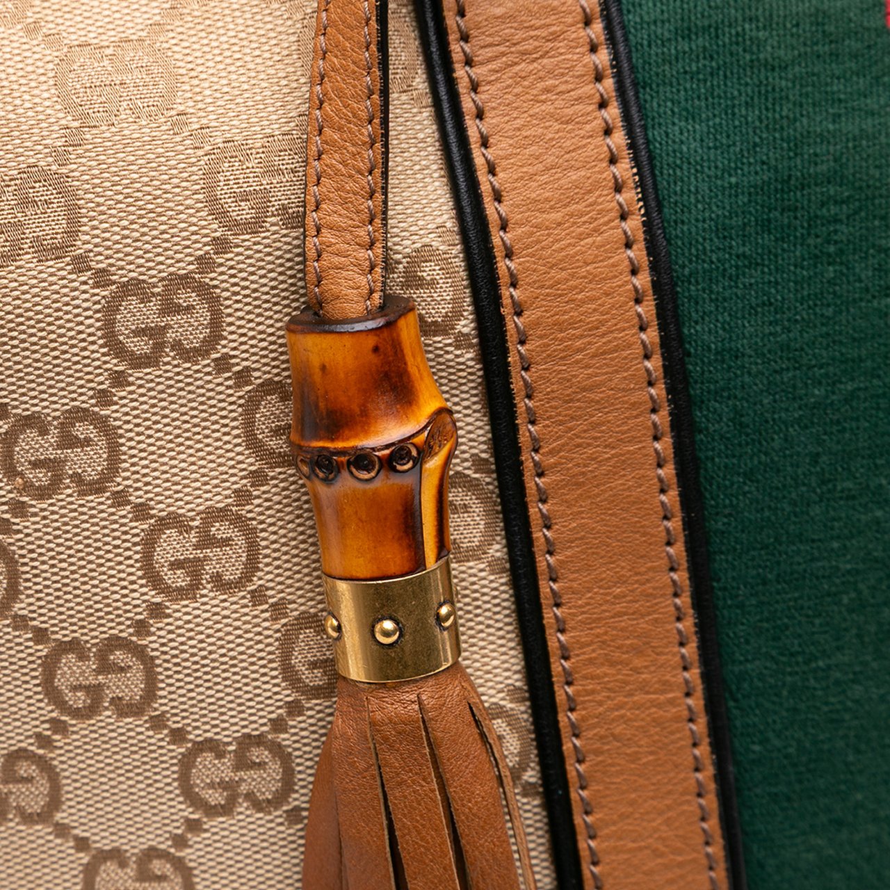 Gucci Medium GG Canvas Rania Top Handle Bag Bruin