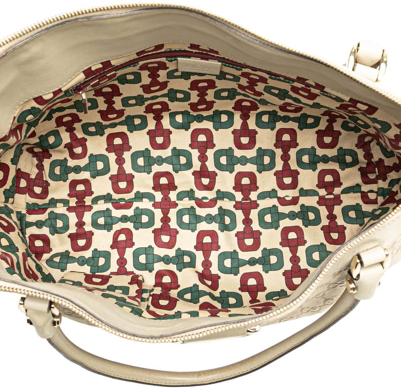 Gucci Guccissima Abbey D Ring Tote Wit