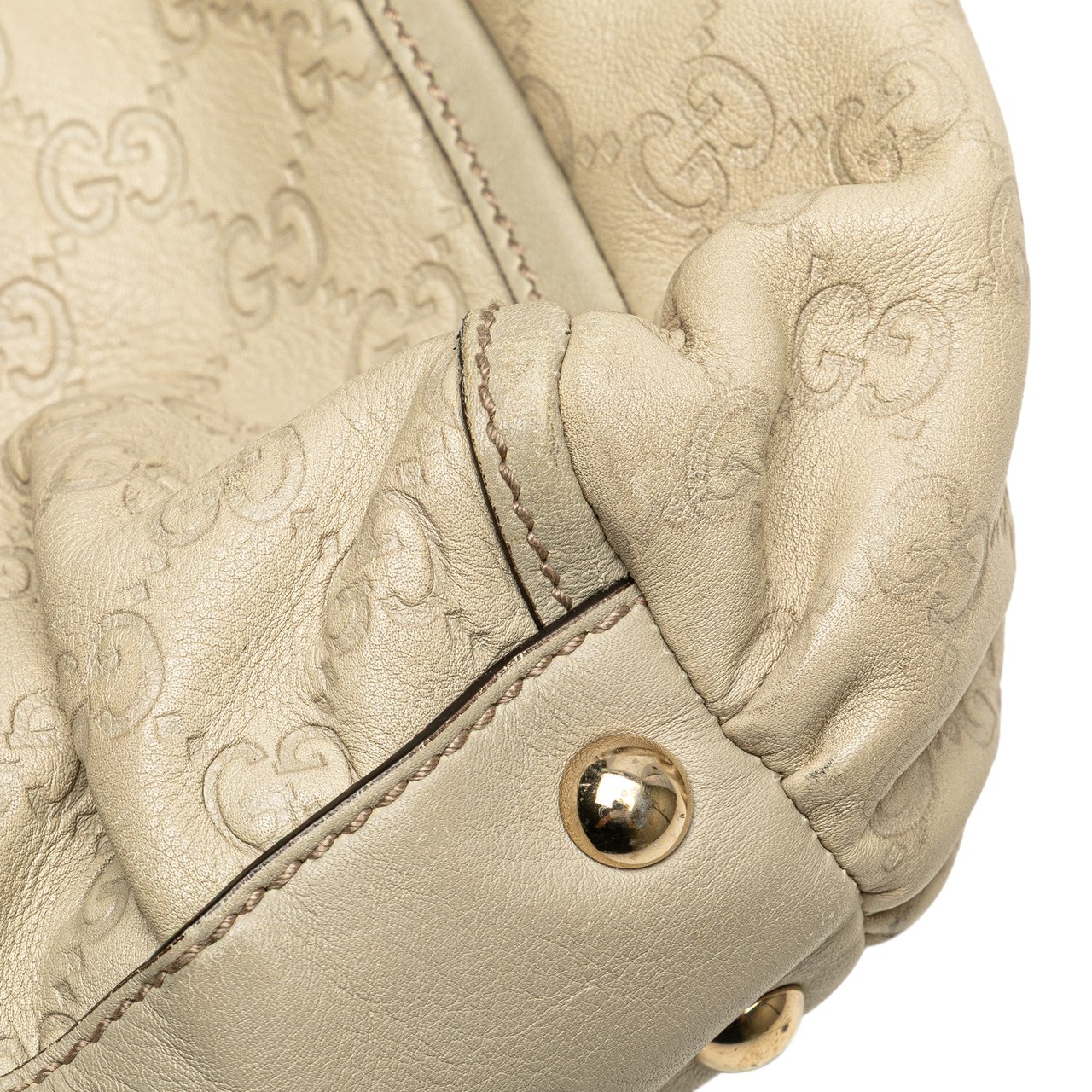 Gucci Guccissima Abbey D Ring Tote Wit