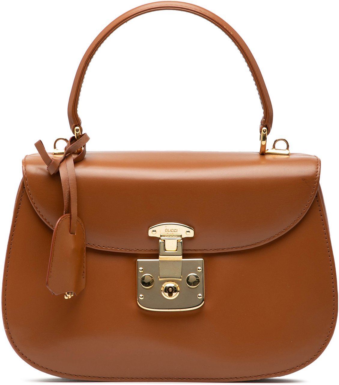 Gucci Smooth Calfskin Lady Lock Satchel Bruin