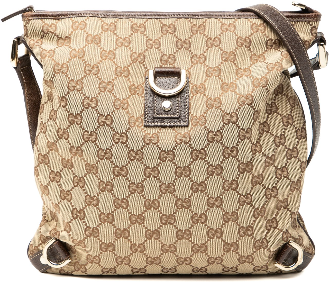 Gucci GG Canvas Abbey D Ring Crossbody Bruin