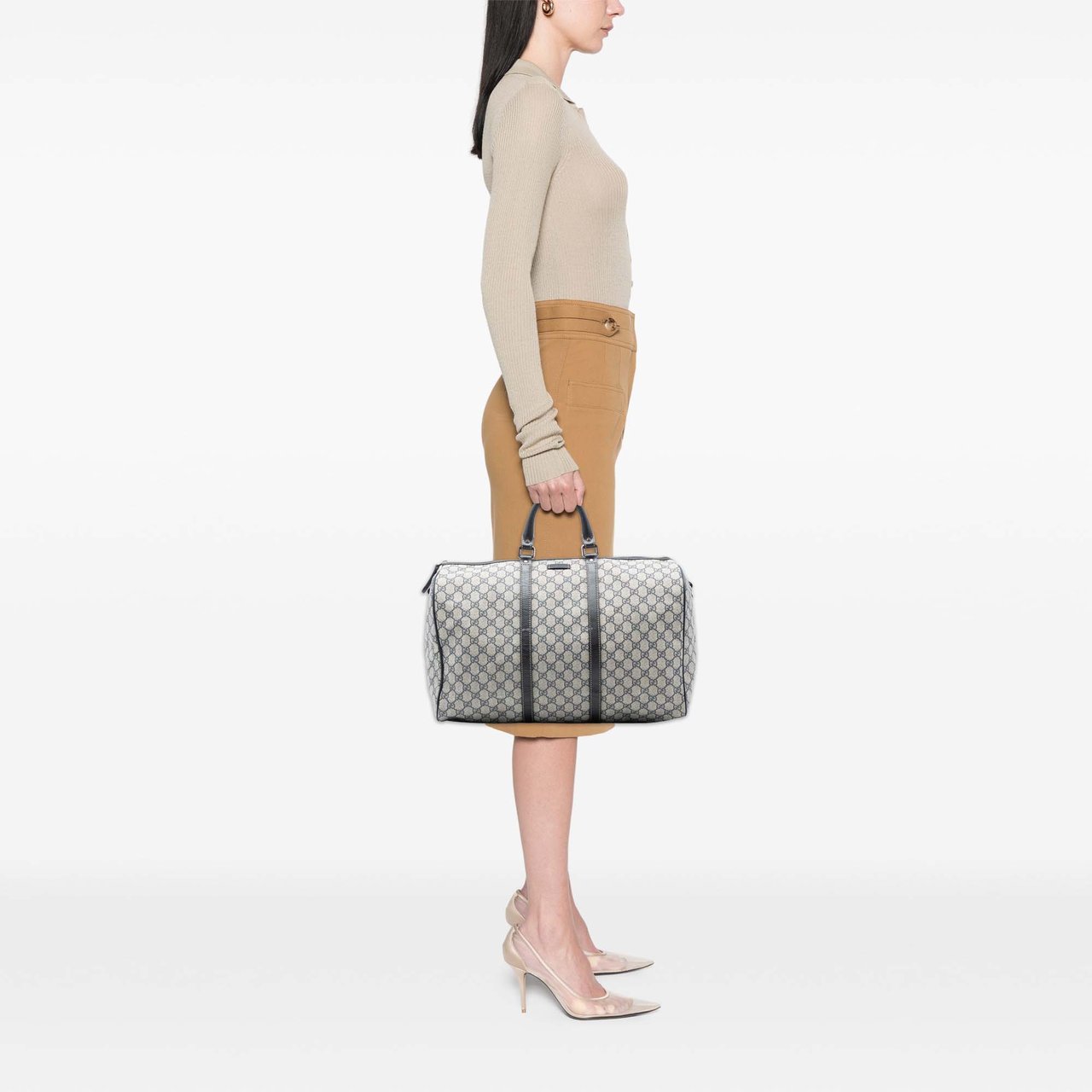 Gucci Large GG Supreme Joy Duffel Bag Bruin