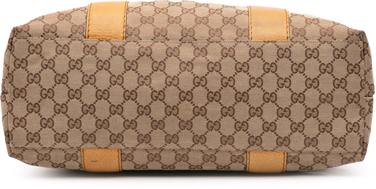 Gucci GG Canvas Bamboo Libeccio Tote Bruin