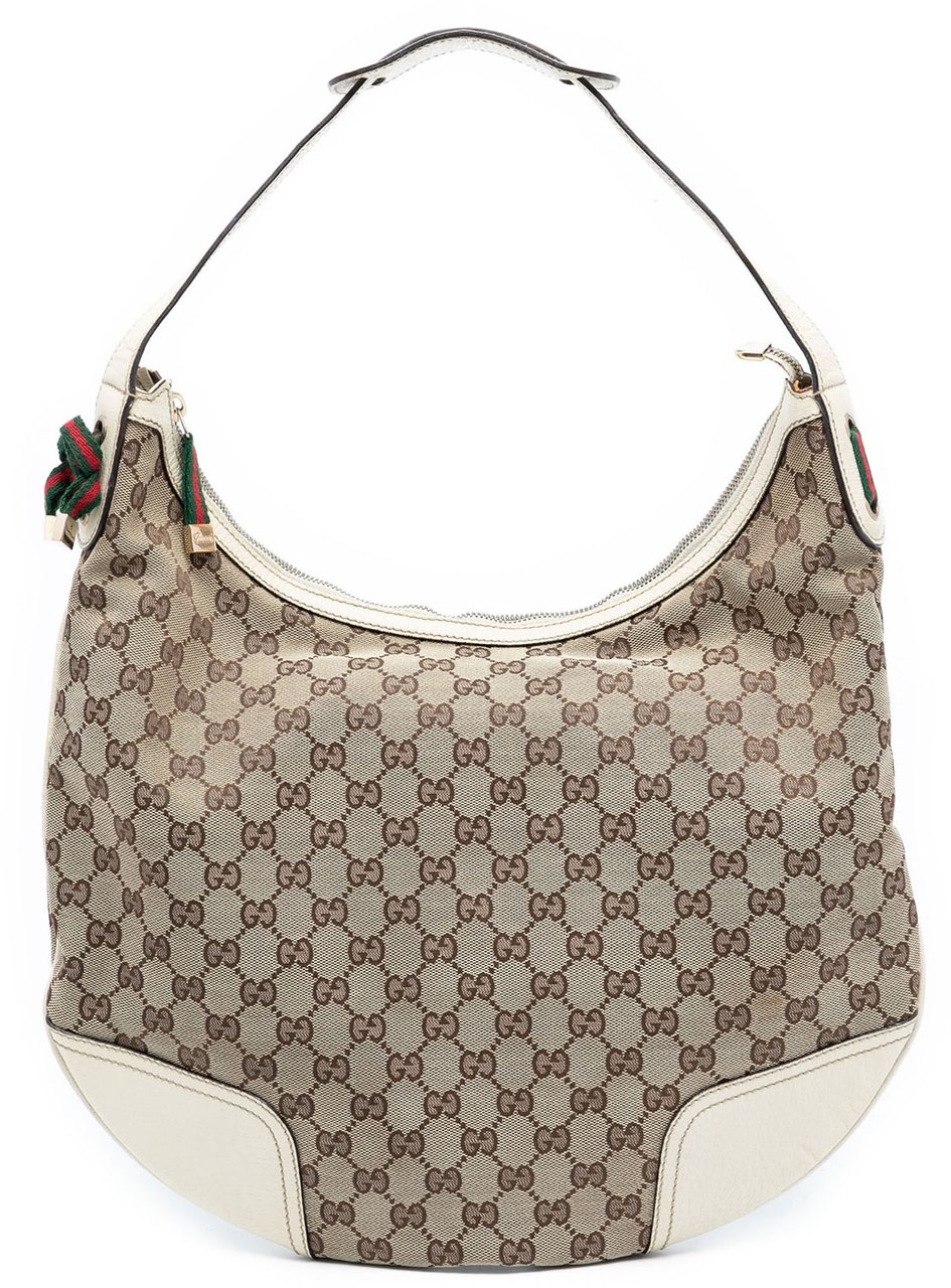 Gucci Large GG Canvas Princy Hobo Bruin