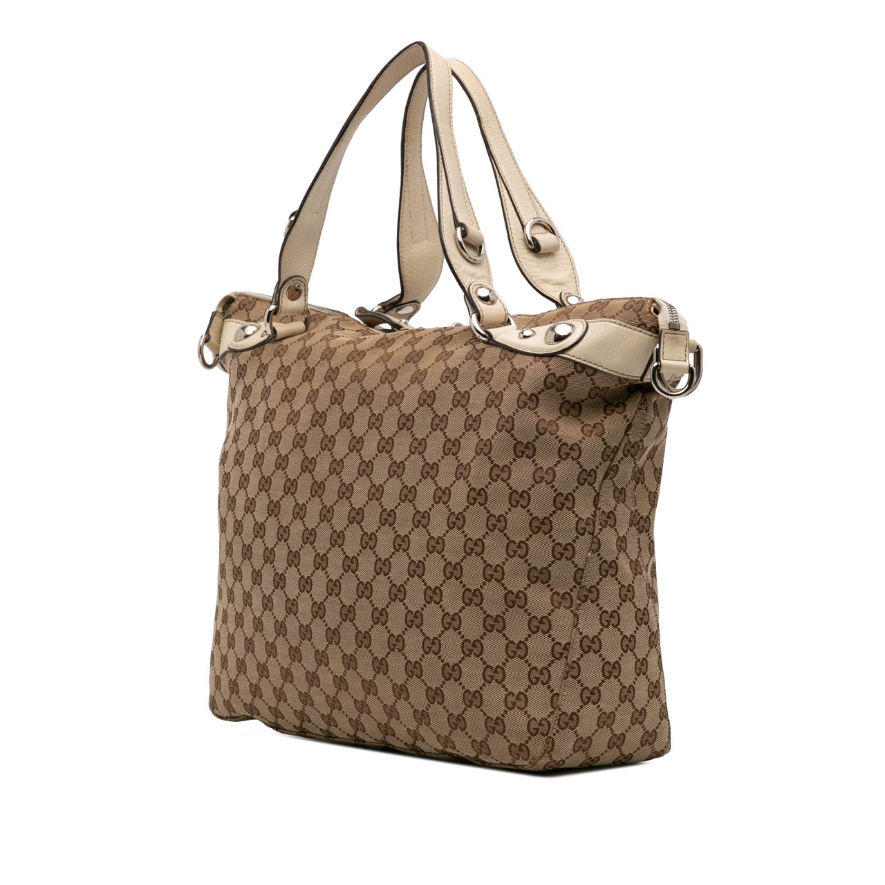 Gucci Large GG Canvas Icon Bit Satchel Bruin
