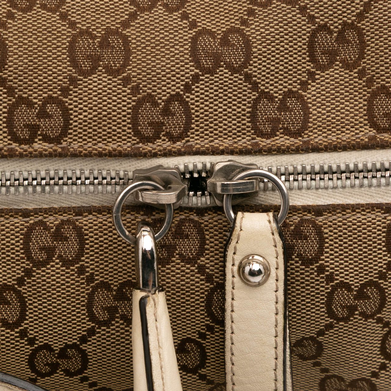 Gucci Large GG Canvas Icon Bit Satchel Bruin