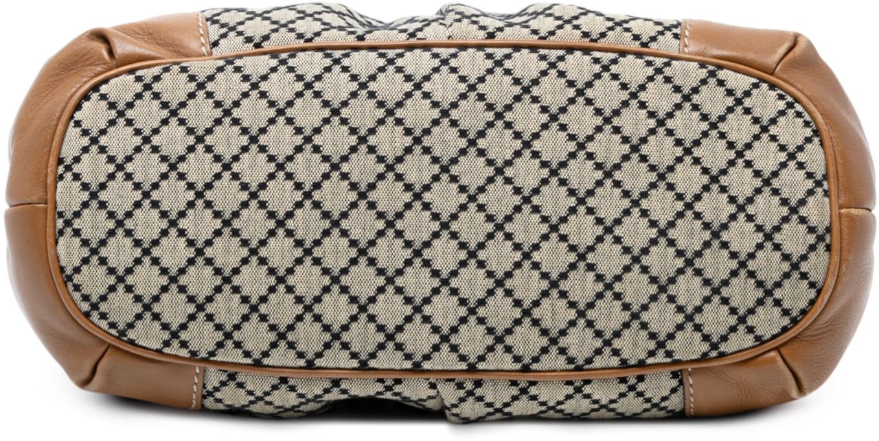 Gucci Diamante Canvas Sukey Satchel Bruin