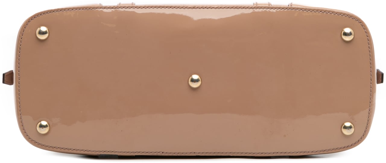 Gucci Small Microguccissima Patent Nice Satchel Bruin