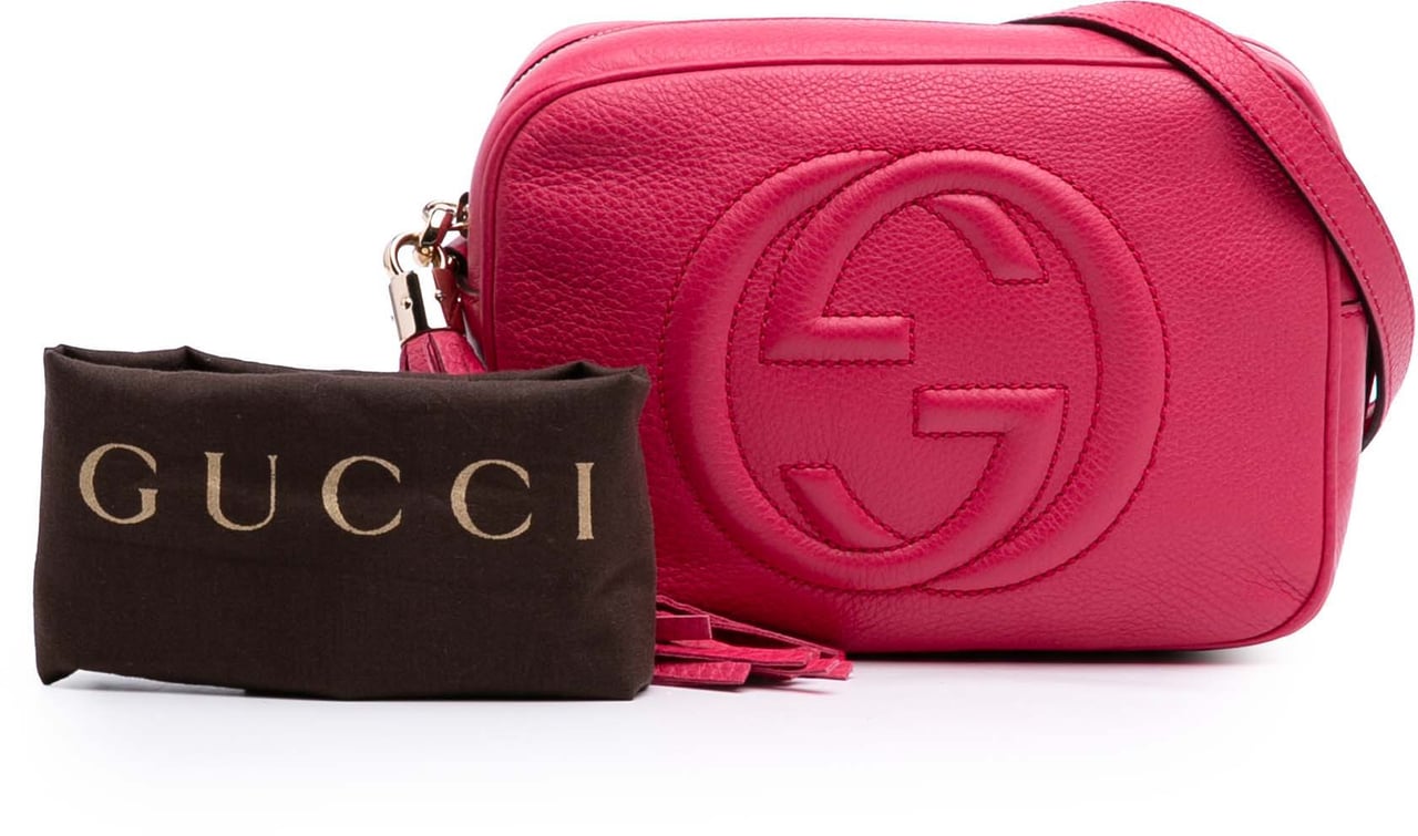 Gucci Leather Soho Disco Crossbody Roze