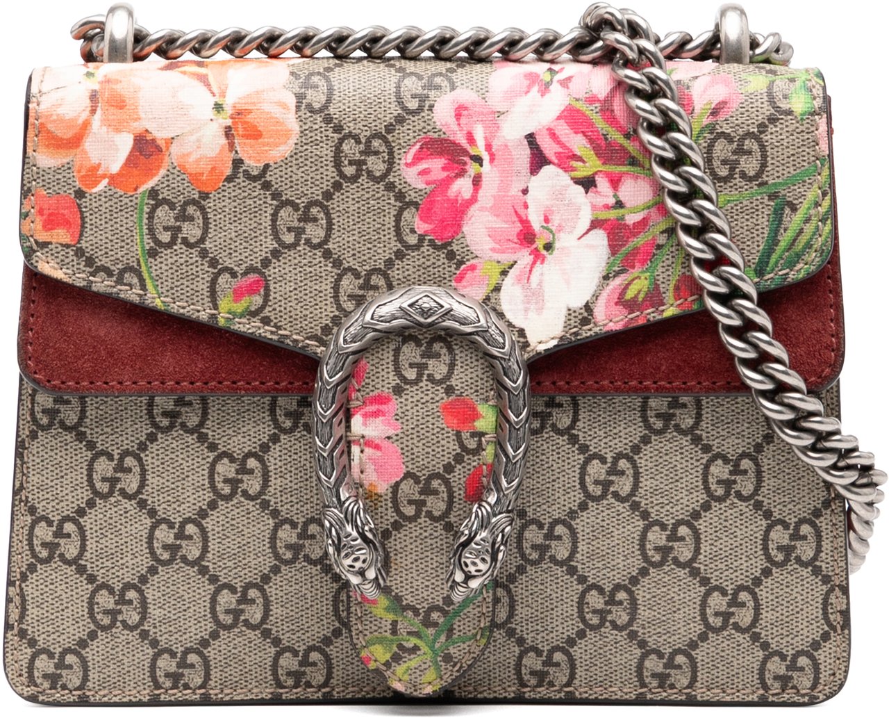 Gucci Small GG Supreme Blooms Dionysus Crossbody Bruin