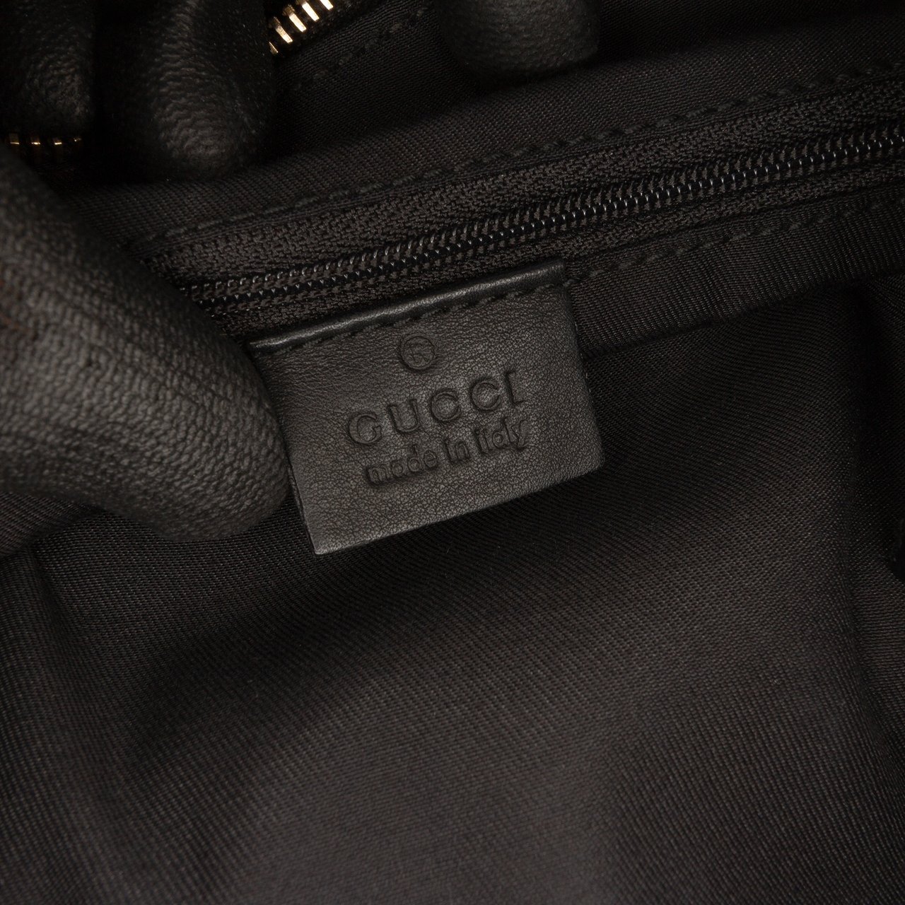 Gucci Large GG Canvas Abbey D Ring Shoulder Bag Zwart